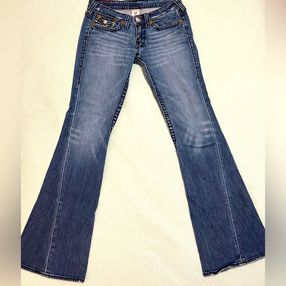 True Religion Joey Big Low Rise Flare Jeans